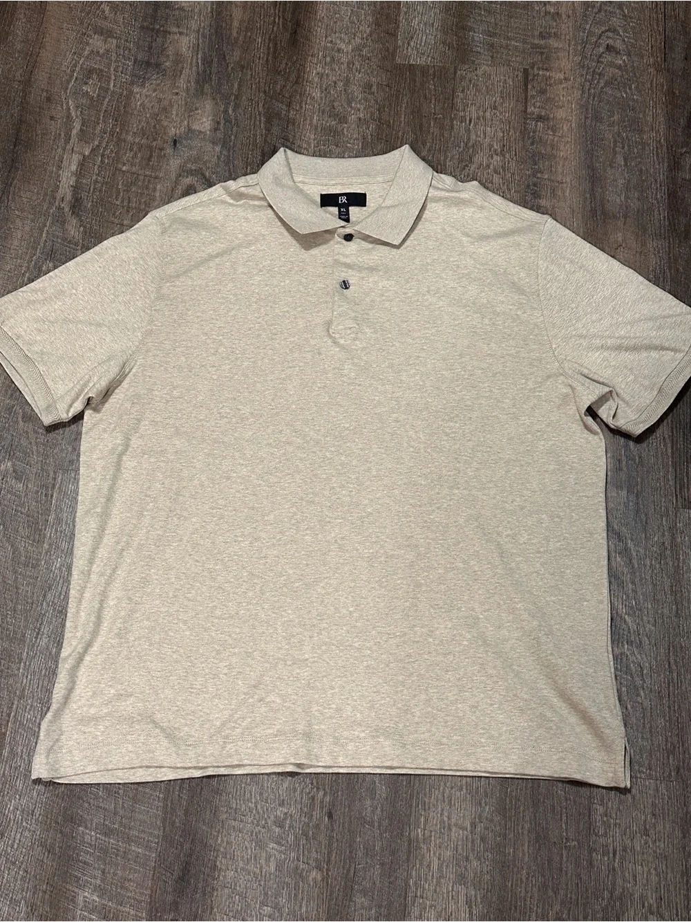 Banana Republic Luxury Touch Heather Camel Standard Fit Polo Shirt Men's XL